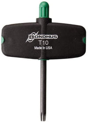 Bondhus - T10 Torx Plus Key - Wing Handle, Protanium High Torque Steel, 2" Length Under Head - Americas Industrial Supply