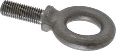 Gibraltar - 5,000 Lb Capacity, Steel, 3/4-10 Thread, Fixed Lifting Eye Bolt - Fully Threaded, 2" Shank, 2" Thread Length, Shoulder - Americas Industrial Supply