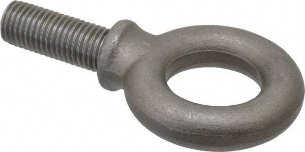 Gibraltar - 7,000 Lb Capacity, Steel, 7/8-9 Thread, Fixed Lifting Eye Bolt - Fully Threaded, 2-1/4" Shank, 2-1/4" Thread Length, Shoulder - Americas Industrial Supply