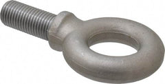 Gibraltar - 21,000 Lb Capacity, Steel, 1-1/2 - 6 Thread, Fixed Lifting Eye Bolt - Fully Threaded, 3-1/2" Shank, 3-1/2" Thread Length, Shoulder - Americas Industrial Supply