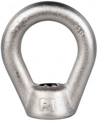 Gibraltar - 5,000 Lb Capacity, 5/8-11 Thread, Stainless Steel Lifting Eye Nut - Grade 316, 3" High, 1-1/2" Inside & 2-1/2" Outside Eye Diam, 1-3/8" Bell/Base Width - Americas Industrial Supply