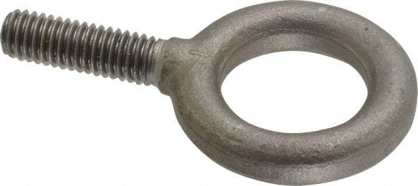 Gibraltar - 1,480 Lb Capacity, Alloy Steel, 3/8 Thread, Fixed Lifting Eye Bolt - Fully Threaded, 1-1/4" Shank, 1-1/4" Thread Length, No Shoulder - Americas Industrial Supply