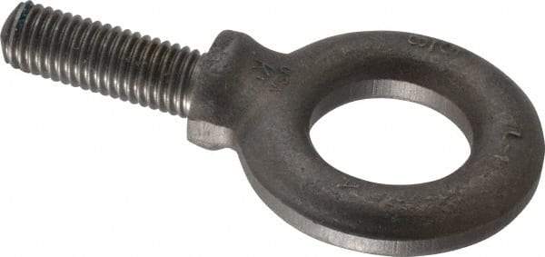 Gibraltar - 4,300 Lb Capacity, Alloy Steel, 5/8 Thread, Fixed Lifting Eye Bolt - Fully Threaded, 1-3/4" Shank, 1-3/4" Thread Length, Shoulder - Americas Industrial Supply