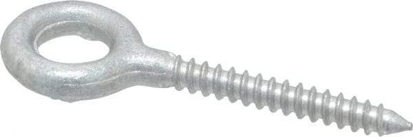 Gibraltar - 1/4, Hot Galvanized Finish, Forged Steel Forged Eye Bolt - 1-5/8" Thread Length, 1/2" ID, 2" Shank Length - Americas Industrial Supply