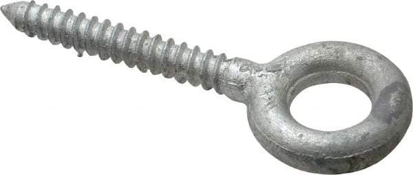 Gibraltar - 5/16, Hot Galvanized Finish, Forged Steel Forged Eye Bolt - 2" Thread Length, 5/8" ID, 2-1/4" Shank Length - Americas Industrial Supply