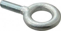 Gibraltar - 2,100 Lb Capacity, Steel, 1/2-13 Thread, Fixed Lifting Eye Bolt - Fully Threaded, 1-1/2" Shank, 1-1/2" Thread Length, No Shoulder - Americas Industrial Supply