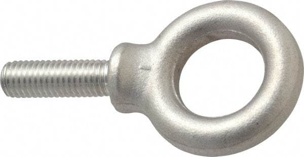 Gibraltar - 2,150 Lb Capacity, Stainless Steel, 1/2-13 Thread, Fixed Lifting Eye Bolt - Fully Threaded, 1-1/2" Shank, 1-1/2" Thread Length, Shoulder - Americas Industrial Supply