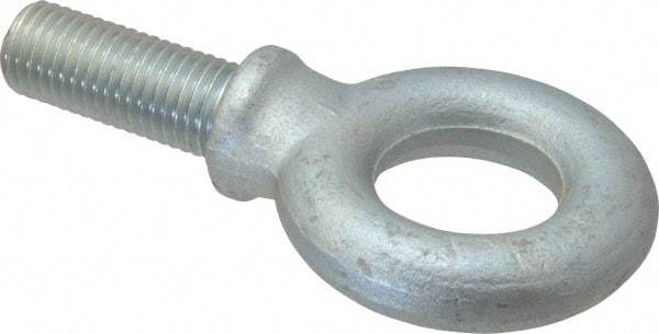 Gibraltar - 7,650 Lb Capacity, Steel, 1-8 Thread, Fixed Lifting Eye Bolt - Fully Threaded, 2-1/2" Shank, 3" Thread Length, Shoulder - Americas Industrial Supply