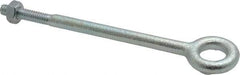 Gibraltar - 500 Lb Capacity, Steel, 1/4-20 Thread, Fixed Lifting Eye Bolt - Partially Threaded, 4" Shank, 1" Thread Length, No Shoulder - Americas Industrial Supply