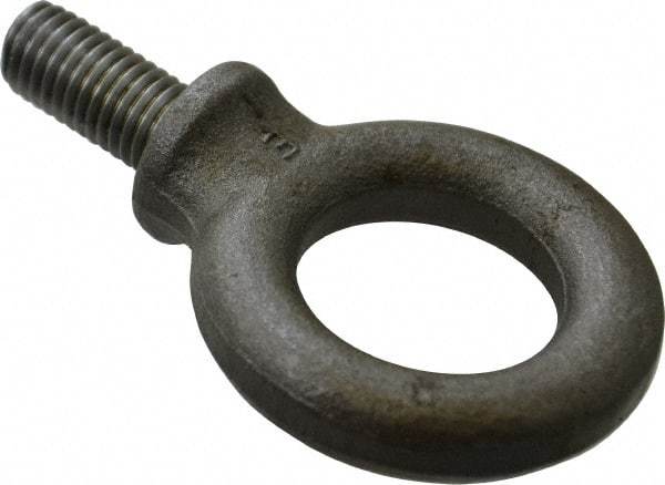 Gibraltar - 2,270 Lb Capacity, Steel, M12x1.75 Thread, Fixed Lifting Eye Bolt - Fully Threaded, 24mm Shank, 24mm Thread Length, Shoulder - Americas Industrial Supply