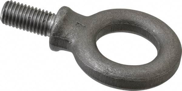 Gibraltar - 3,525 Lb Capacity, Steel, M14x2.00 Thread, Fixed Lifting Eye Bolt - Fully Threaded, 28mm Shank, 27mm Thread Length, Shoulder - Americas Industrial Supply