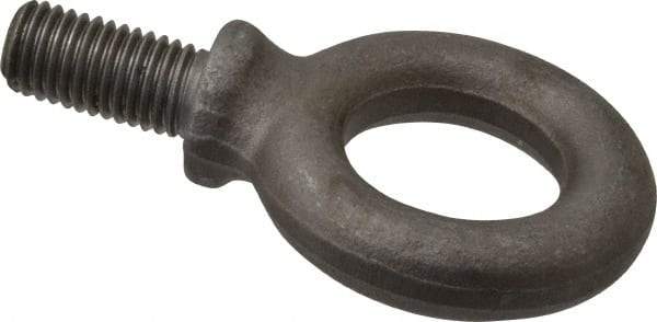 Gibraltar - 5,510 Lb Capacity, Steel, M18x2.50 Thread, Fixed Lifting Eye Bolt - Fully Threaded, 36mm Shank, 37mm Thread Length, Shoulder - Americas Industrial Supply