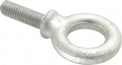 Gibraltar - 2,400 Lb Capacity, Steel, 1/2-13 Thread, Fixed Lifting Eye Bolt - Fully Threaded, 1-1/2" Shank, 1-3/4" Thread Length, Shoulder - Americas Industrial Supply