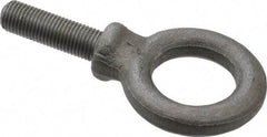 Gibraltar - 1,800 Lb Capacity, Steel, 7/16-20 Thread, Fixed Lifting Eye Bolt - Fully Threaded, 1-3/8" Shank, 1-3/8" Thread Length, Shoulder - Americas Industrial Supply