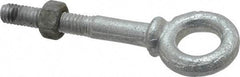 Gibraltar - 800 Lb Capacity, Steel, 5/16 Thread, Fixed Lifting Eye Bolt - Partially Threaded, 2-1/4" Shank, 1-1/4" Thread Length, Shoulder - Americas Industrial Supply