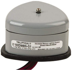 Edwards Signaling - Flashing and Steady, Stackable Tower Light Base Unit - 24 VDC, 1.75 Amp, IP54, IP65 Ingress Rating, 3R, 4X NEMA Rated, Panel Mount - Americas Industrial Supply