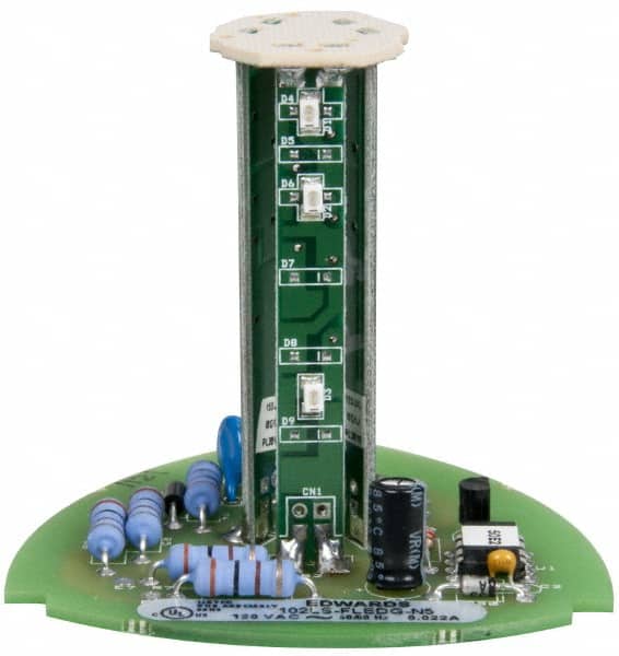 Edwards Signaling - LED Lamp, Green, Flashing, Stackable Tower Light Module - 120 VAC, 0.02 Amp, IP54, IP65 Ingress Rating, 3R, 4X NEMA Rated, Panel Mount, Pipe Mount - Americas Industrial Supply