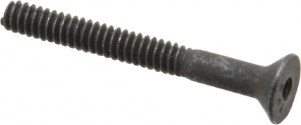 Value Collection - #6-32 UNC Hex Socket Drive, 82° Flat Screw - Alloy Steel, Black Oxide Finish, Partially Threaded, 1-1/4" OAL - Americas Industrial Supply