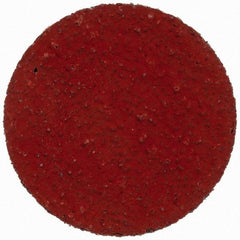3M - 1" Disc Diam, 80 Grit, Ceramic Quick Change Disc - Type S Attaching System, Coated, Orange, Medium Grade, 30,000 RPM, 777F Series - Americas Industrial Supply
