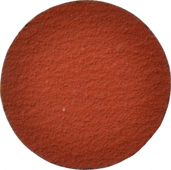 3M - 2" Disc Diam, 80 Grit, Ceramic Quick Change Disc - Type S Attaching System, Coated, Orange, Medium Grade, 25,000 RPM, 777F Series - Americas Industrial Supply