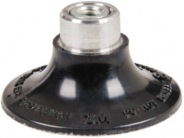 3M - 3" Diam Hard Backing Pad - 1/4-20 Thread & 20000 Max RPM, for Deburring Wheels - Americas Industrial Supply