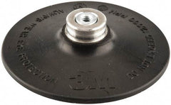 3M - 4" Diam Quick-Change Type S Disc Backing Pad - Medium Density, 12,000 RPM, Roloc TS Compatible - Americas Industrial Supply
