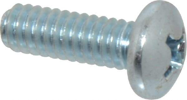 Value Collection - 1/4-20 UNC, 3/4" Length Under Head Phillips Drive Machine Screw - Pan Head, Grade 2 Steel, Without Washer - Americas Industrial Supply