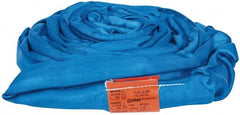 Lift-All - 12' Long x 2-5/8" Wide, 21,200 Lb Vertical Capacity, Polyester Web Sling - 17,000 Lb Choker Capacity, 1-3/4" Diam Chain, Blue, with Endless Sling - Americas Industrial Supply