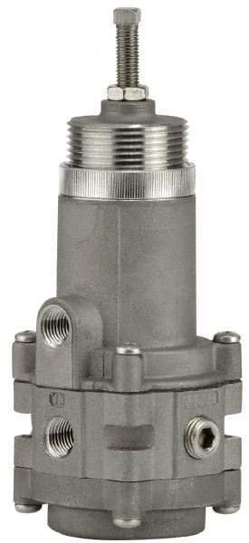 ARO/Ingersoll-Rand - 3/8 NPT Port, 20 CFM, Stainless Steel Diaphragm Operated Regulator - 0 to 60 psi Range, 250 Max psi Supply Pressure, 1/4" Gauge Port Thread, 2-1/2" Wide x 6.89" High - Americas Industrial Supply
