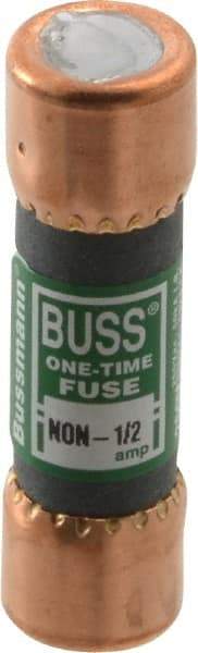 Cooper Bussmann - 125 VDC, 250 VAC, 0.5 Amp, Fast-Acting General Purpose Fuse - Fuse Holder Mount, 50.8mm OAL, 50 at AC/DC kA Rating, 9/16" Diam - Americas Industrial Supply