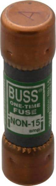 Cooper Bussmann - 125 VDC, 250 VAC, 15 Amp, Fast-Acting General Purpose Fuse - Fuse Holder Mount, 50.8mm OAL, 50 at AC/DC kA Rating, 9/16" Diam - Americas Industrial Supply