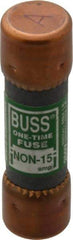 Cooper Bussmann - 125 VDC, 250 VAC, 15 Amp, Fast-Acting General Purpose Fuse - Fuse Holder Mount, 50.8mm OAL, 50 at AC/DC kA Rating, 9/16" Diam - Americas Industrial Supply