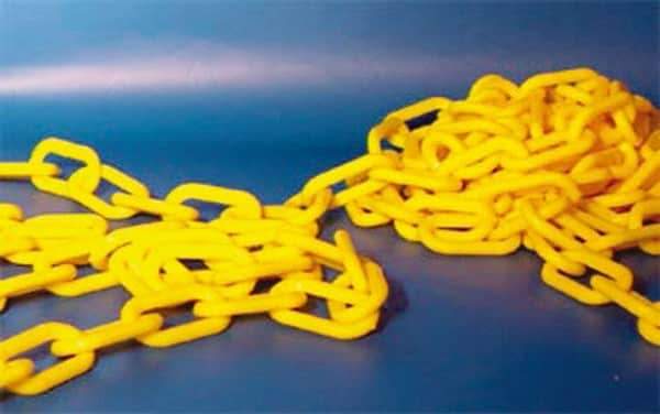 NMC - 100' Long x 1-1/2" Wide Plastic Chain - White - Americas Industrial Supply