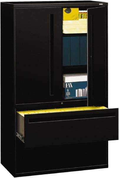 Hon - File & Cabinet Combinations Type: File/Cabinet Combo Color: Black - Americas Industrial Supply