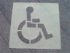 NMC - Handicapped Symbol Stencil - 38 Inch High x 34 Inch Wide Character x 0.06 Inch Thick, Polyethylene - Americas Industrial Supply