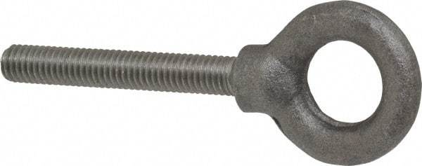 Gibraltar - 1,200 Lb Capacity, Steel, 3/8-16, Fixed Lifting Eye Bolt - Fully Threaded, 2-1/2" Shank, 2-1/2" Thread Length, Shoulder - Americas Industrial Supply