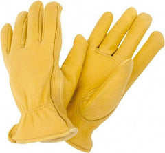 MCR Safety - Size XL Work Gloves - Slip-On Cuff, Gold, Paired - Americas Industrial Supply