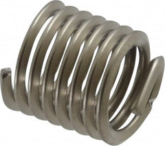 Recoil - 7/16-14 UNC, 0.656" OAL, Free Running Helical Insert - 7-3/8 Free Coils, Tanged, Stainless Steel, 1-1/2D Insert Length - Americas Industrial Supply