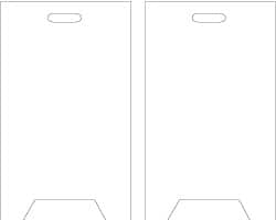 NMC - Blank - No Legend, 12" Wide x 20" High, Plastic Floor Sign - A-Frame, White, For Accident Prevention - Americas Industrial Supply