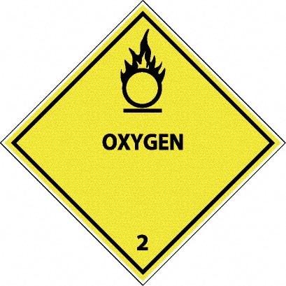NMC - Oxygen DOT Shipping Label - 4" High x 4" Wide - Americas Industrial Supply