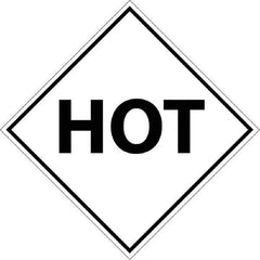 NMC - 10-3/4" Wide x 10-3/4" High, Rigid Plastic Placard - Black on White, UV Resistant, Chemical Resistant, Graffiti Proof - Americas Industrial Supply