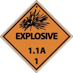 NMC - Explosives 1.1A Shipping Label - 4" High x 4" Wide - Americas Industrial Supply