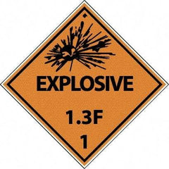 NMC - Explosive 1.3F Shipping Label - 4" High x 4" Wide - Americas Industrial Supply
