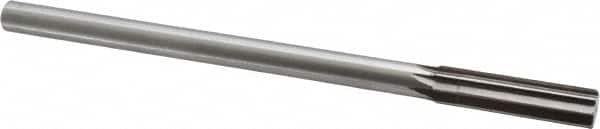 Interstate - 0.508" High Speed Steel 6 Flute Chucking Reamer - Straight Flute, 7/16" Straight Shank, 2" Flute Length, 8" OAL - Americas Industrial Supply