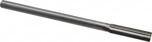 Interstate - 0.519" High Speed Steel 6 Flute Chucking Reamer - Straight Flute, 7/16" Straight Shank, 2" Flute Length, 8" OAL - Americas Industrial Supply