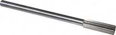 Interstate - 0.599" High Speed Steel 6 Flute Chucking Reamer - Straight Flute, 7/16" Straight Shank, 2" Flute Length, 8" OAL - Americas Industrial Supply