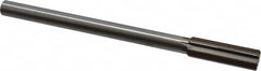 Interstate - 0.713" High Speed Steel 6 Flute Chucking Reamer - Straight Flute, 9/16" Straight Shank, 2-1/4" Flute Length, 9" OAL - Americas Industrial Supply