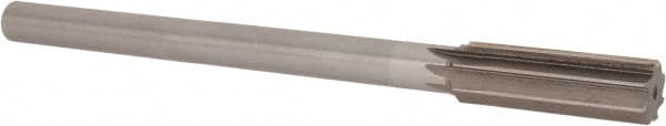 Interstate - 0.726" High Speed Steel 6 Flute Chucking Reamer - Straight Flute, 5/8" Straight Shank, 2-1/2" Flute Length, 9-1/2" OAL - Americas Industrial Supply