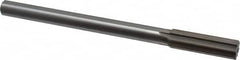 Interstate - 0.743" High Speed Steel 6 Flute Chucking Reamer - Straight Flute, 5/8" Straight Shank, 2-1/2" Flute Length, 9-1/2" OAL - Americas Industrial Supply