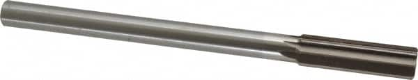 Interstate - 0.754" High Speed Steel 6 Flute Chucking Reamer - Straight Flute, 5/8" Straight Shank, 2-1/2" Flute Length, 9-1/2" OAL - Americas Industrial Supply